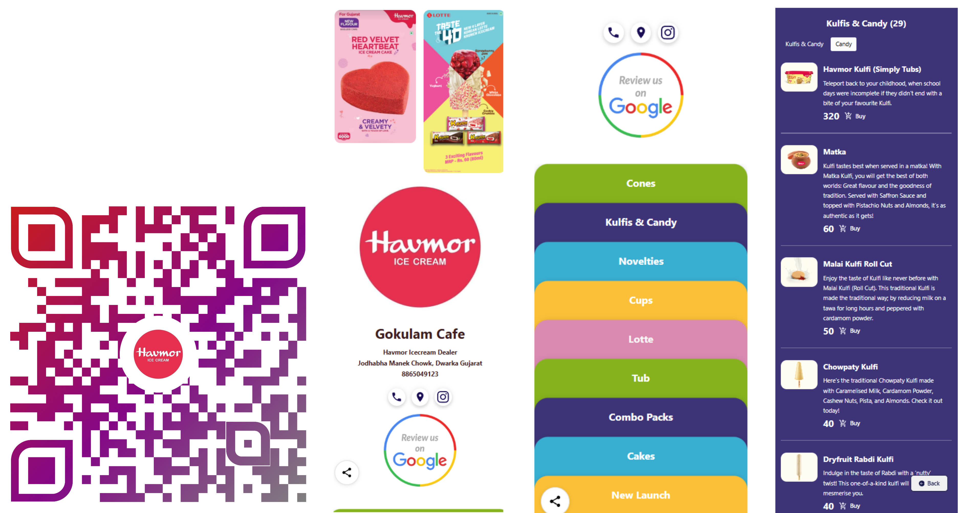 Gokulam Cafe Havmor QR code menu